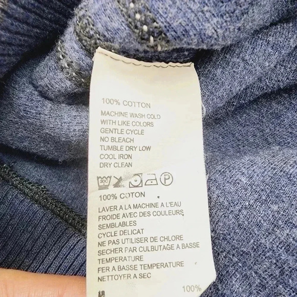 Tommy Bahama Reversible Mock Neck Men's M Gray/ Blue  Cottone - Picture 7 of 8